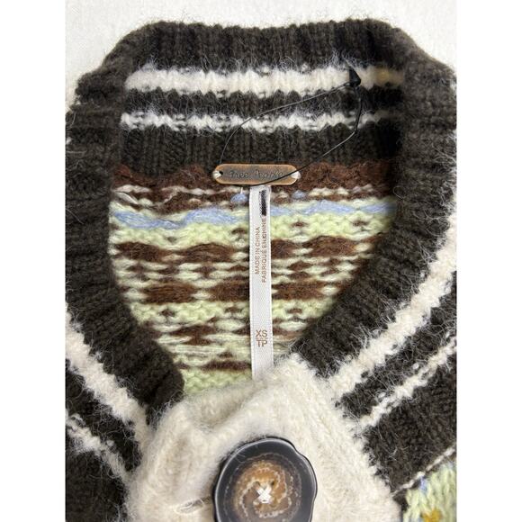 NWOT Free People Millie Cardigan Oatmeal Colorway Size XS, Super Soft! - Picture 8 of 8